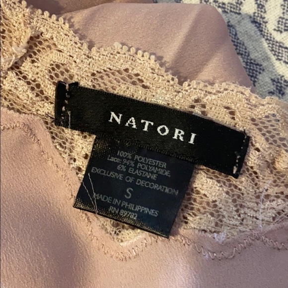 Natori Satin Lace Trim Chemise NWOT Rose/Ivory​​​​​​​​​ - Picture 11 of 12